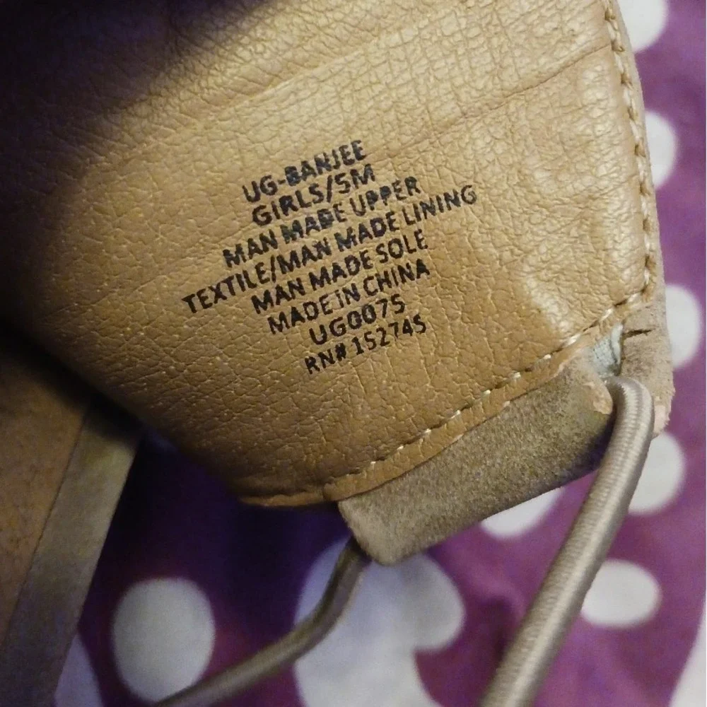 Lucky Brand Girls Genuine Leather Low Heel Open Toe Booties, Size 5‎